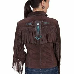 Scully Leather Company Ladies' Women's Leather Jacket Collection Suede: Scully Western Frontier Fringe