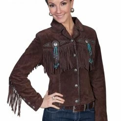 Scully Leather Company Ladies' Women's Leather Jacket Collection Suede: Scully Western Frontier Fringe