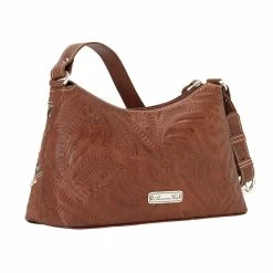 American West Handbags Ladies' American West Handbag Lady Lace Collection: Leather Western Zip Top Shoulder Bag