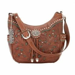 American West Handbags American West Handbag Lady Lace Collection: Leather Western Zip Top Hobo Ladies'