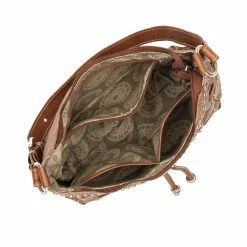 American West Handbags American West Handbag Lady Lace Collection: Leather Western Zip Top Hobo Ladies'