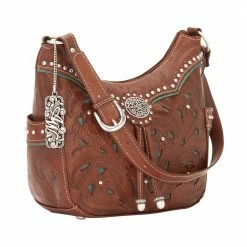 American West Handbags American West Handbag Lady Lace Collection: Leather Western Zip Top Hobo Ladies'