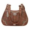 American West Handbags Ladies' American West Handbag Lady Lace Collection: Leather Western Zip Top 3 Compartment