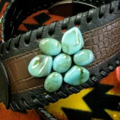 OutWest Shop Western Fashion Belt Accessory: Leather With Stone Clusters
