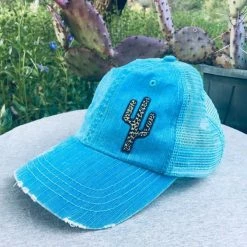 Ladies' Original Cowgirl Clothing Cap: Leopard Spots Cactus