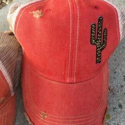 Ladies' Original Cowgirl Clothing Cap: Leopard Spots Cactus