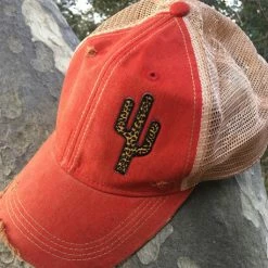 Ladies' Original Cowgirl Clothing Cap: Leopard Spots Cactus