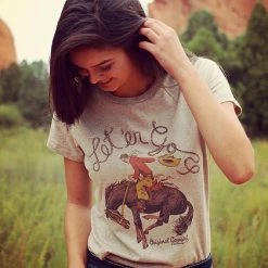 Original Cowgirl Clothing T-Shirts: Let'er Go Natural Ladies'