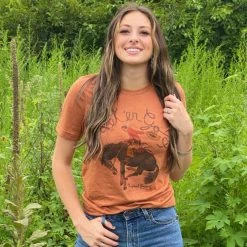 Original Cowgirl Clothing T-Shirts: Let'er Go Rusty Rust Ladies'