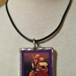 TXLC Custom Tile Ladies' Ceramic Tile Necklace Doreman Burns: Let's Rodeo