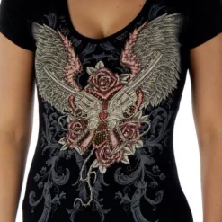 Liberty Wear Collection Tops: Guns & Wings Ladies'