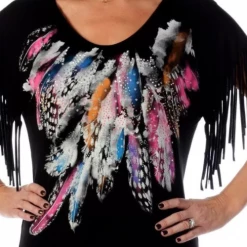 Liberty Wear Collection Tops: Feathers & Fringe
