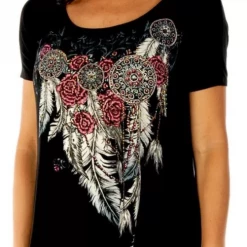 Ladies' Liberty Wear Collection Tops: Feathers & Conchos
