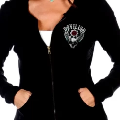 Ladies' Liberty Wear Collection Tops: Zip Up Hoodie Devilish