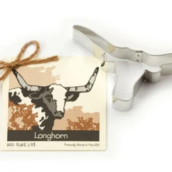 Ann Clark Cookie Cutters Decor Cookie Cutter: Longhorn With Recipe Card