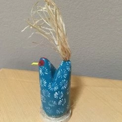 Edith Herbert John Decor Folk Art Navajo Hand Carved Medium Nesting Chickens