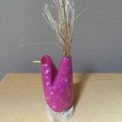 Edith Herbert John Decor Folk Art Navajo Hand Carved Medium Nesting Chickens