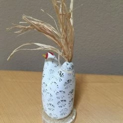 Edith Herbert John Decor Folk Art Navajo Hand Carved Medium Nesting Chickens