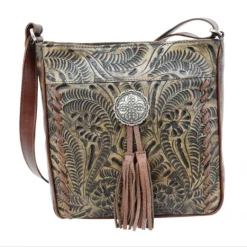 American West Handbags American West Handbag Lariats & Lace Collection: Leather Messenger Bag