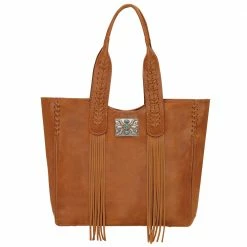 American West Handbags American West Handbag Mohave Collection: Large Zip Top Tote With Fringe Ladies'