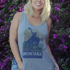 Original Cowgirl Clothing T-Shirts: Tank Montana Wild West Fringe Ladies'