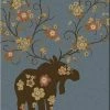 American Dakota Textiles Decor National Park Collection: Moose Blossom Blue Area Rugs 1 American Dakota Textiles Decor National Park Collection: Moose Blossom Blue Area Rugs