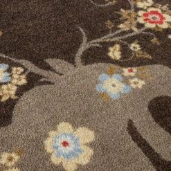 American Dakota Textiles Decor National Park Collection: Moose Blossom Chocolate Area Rugs