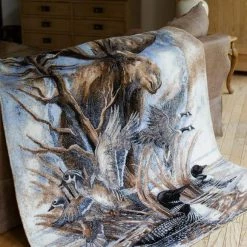 Decor Denali Blankets Collection: Moose-Sometimes I'm By Myself But I'm Never A Loon
