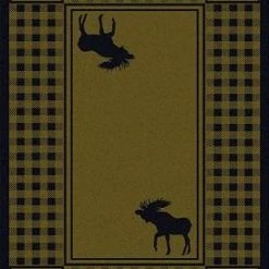 American Dakota Textiles Cabin Collection: Moose Refuge Area Rugs