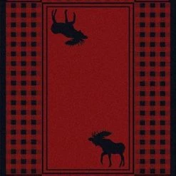 American Dakota Textiles Cabin Collection: Moose Refuge Area Rugs