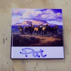 TXLC Custom Tile Western Art Tile: Artist Claire Goldrick "Wild In Bloom" Made In The USA For Home 9 TXLC Custom Tile Western Art Tile: Artist Claire Goldrick