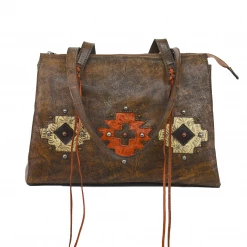 American West Handbags American West Handbag Navajo Soul Collection: Leather Tote Concealed Carry