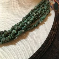 OutWest Shop Ladies' Two Grey Hills: Green Turquoise Five Strand Necklace