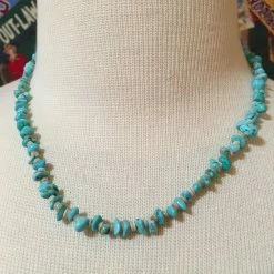 OutWest Shop Two Grey Hills: Blue Turquoise And Heishi Necklace Set
