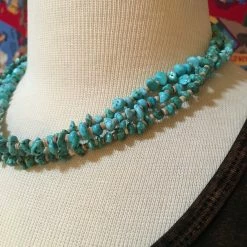OutWest Shop Two Grey Hills: Blue Turquoise And Heishi Necklace Set