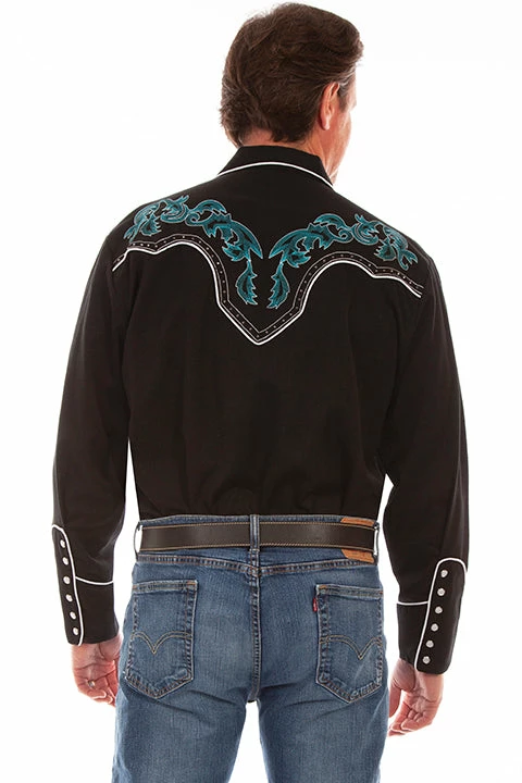 Scully Leather Company Men's Vintage Western Shirt Collection: Scully Boot Stitch With Stones 4 Scully Leather Company Men's Vintage Western Shirt Collection: Scully Boot Stitch With Stones