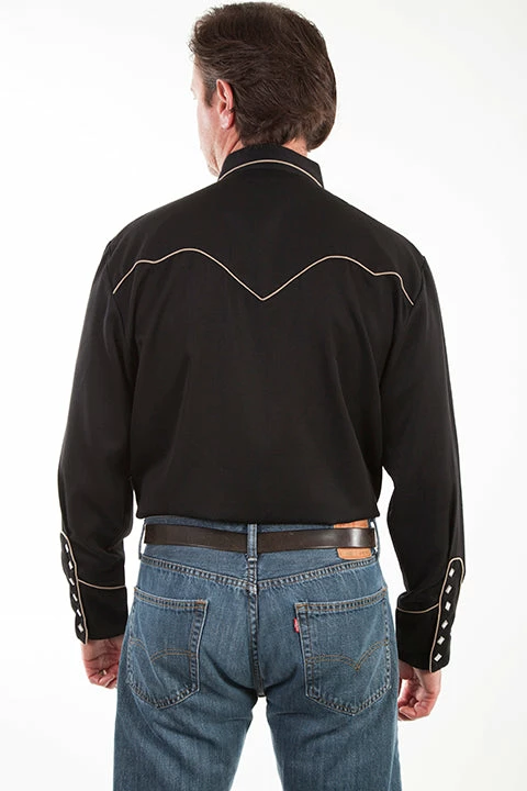 Scully Leather Company Men's Vintage Western Shirt Collection: Scully Embroidered Bib Guitar 4 Scully Leather Company Men's Vintage Western Shirt Collection: Scully Embroidered Bib Guitar