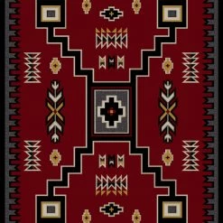 American Dakota Textiles Voices Collection: Old Crow Red Area Rugs