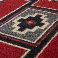 American Dakota Textiles Voices Collection: Old Crow Red Area Rugs
