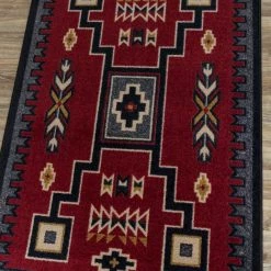 American Dakota Textiles Voices Collection: Old Crow Red Area Rugs