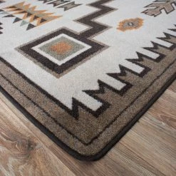 American Dakota Textiles Voices Collection: Old Crow Worn Saddle Area Rugs Decor