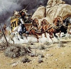 TXLC Custom Tile Western Art Tile: Artist Frank McCarthy "On The Run" Made In The USA For Home