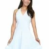 Scully Leather Company Women's Cantina Collection Dress: Halter Style With Ruffle Hem, White