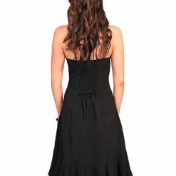 Scully Leather Company Women's Cantina Collection Dress: Halter Style With Ruffle, Black Ladies'