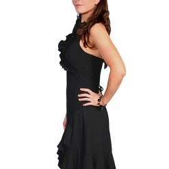 Scully Leather Company Women's Cantina Collection Dress: Halter Style With Ruffle, Black Ladies'