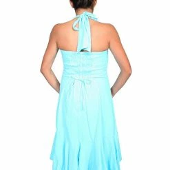 Scully Leather Company Women's Cantina Collection Dress: Halter Style With Ruffle, Turquoise Ladies'