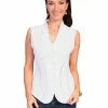 Scully Leather Company Women's Cantina Collection Top: Sleeveless Button Front