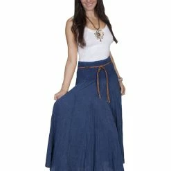 Scully Leather Company Women's Cantina Collection Skirt: Acid Wash Ladies'