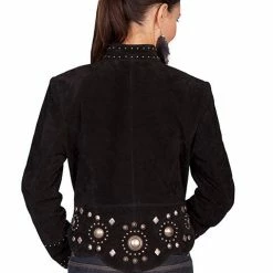 Scully Leather Company Ladies' Women's Leather Jacket Collection Suede: Scully Western Studs And Conchos