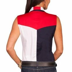 Scully Leather Company Women's Western Shirt Collection: Scully Patriot Stars And Stripes Sleeveless Ladies'